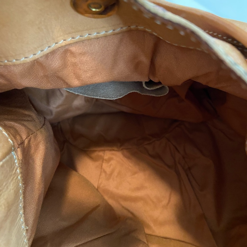 Maurizio Taiuti Italian Leather Floral Bucket Bag Purse - Picture 7 of 12